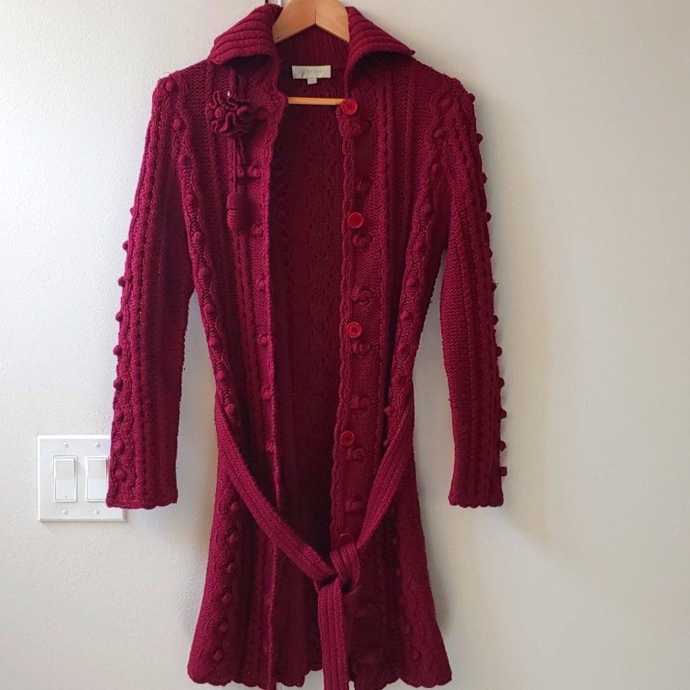 Vintage Jill Stuart Mohair Cashmere Blend Knit Longline Cardigan EUC size Small